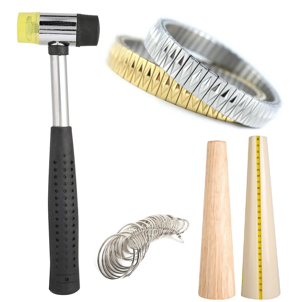 4pcs / Set Mandrel Sizer Jewelry Making Tools for Ring Bracelet Repairing Measuring Processing