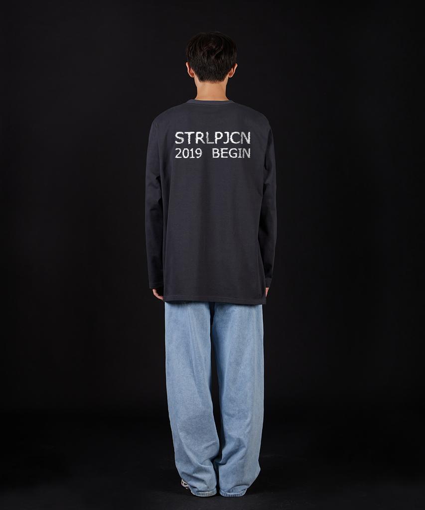 ASTRAL PROJECTION Ap Studio Begin Oversized Long Sleeve T-Shirt_Charcoal