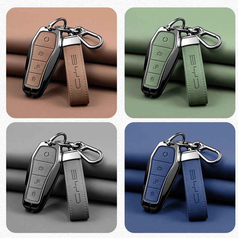For BYD Tang L EV DM DMi DM-i 2022 2023 2025 2026 Keychain Remote Cover Shell Holder Fob AccessoriesZinc Alloy Car Key Case