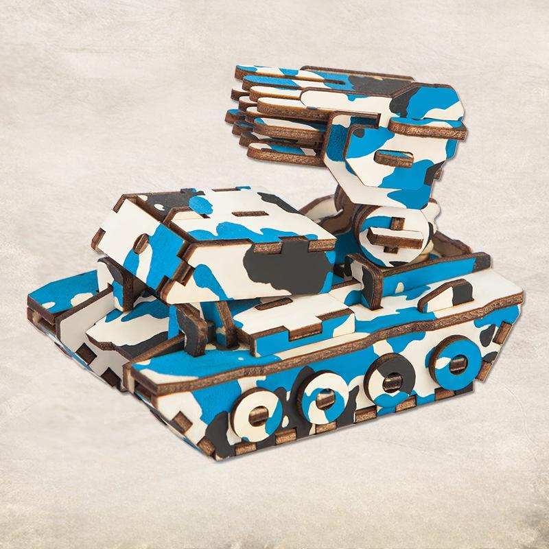 1PC Children's Wooden Puzzle Three-dimensional 3d Assembled Model Toy Handmade Gifts for Boys and Girls Over 6 Years Old