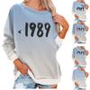 Women's Casual Fashion Halloween Print Long Sleeve O-Neck Sweatshirts Pullover Top