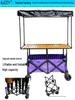 Luwinner Double-Bottom 1.2m Foldable Liftable Pushcart with Canopy