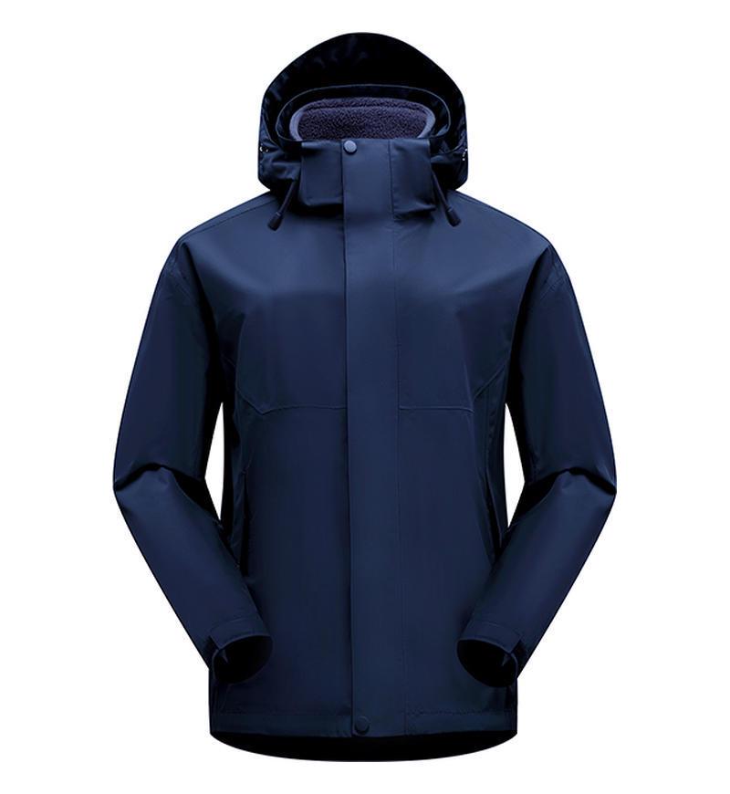 

Unisex 3-in-1 Windbreaker: Detachable, Windproof, Waterproof, Orange Short Sleeve for Outdoor Sports XXXL