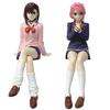 New Anime Dandadan Ayase Momo Shiratori Aira Sitting posture S.H.Figuarts Transformed Assembly PVC Model Toy Action Figures Gif