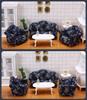 Moin Moin Miniature Scale Furniture Sofa Set Dollhouse Single White Floral Blue Doll Accessories 2306mini16 1/12 3-Piece (B-grade,