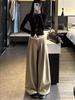 2026 Plus Size Women's Drapey Pleated High Waist Slimming Wide Leg Pants