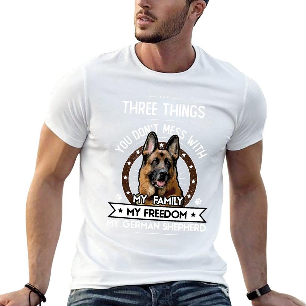 Three Things You Dont Mess With GerUnisex Shepherd Gift TShirt Casual All Match Short Sleeve TShirt