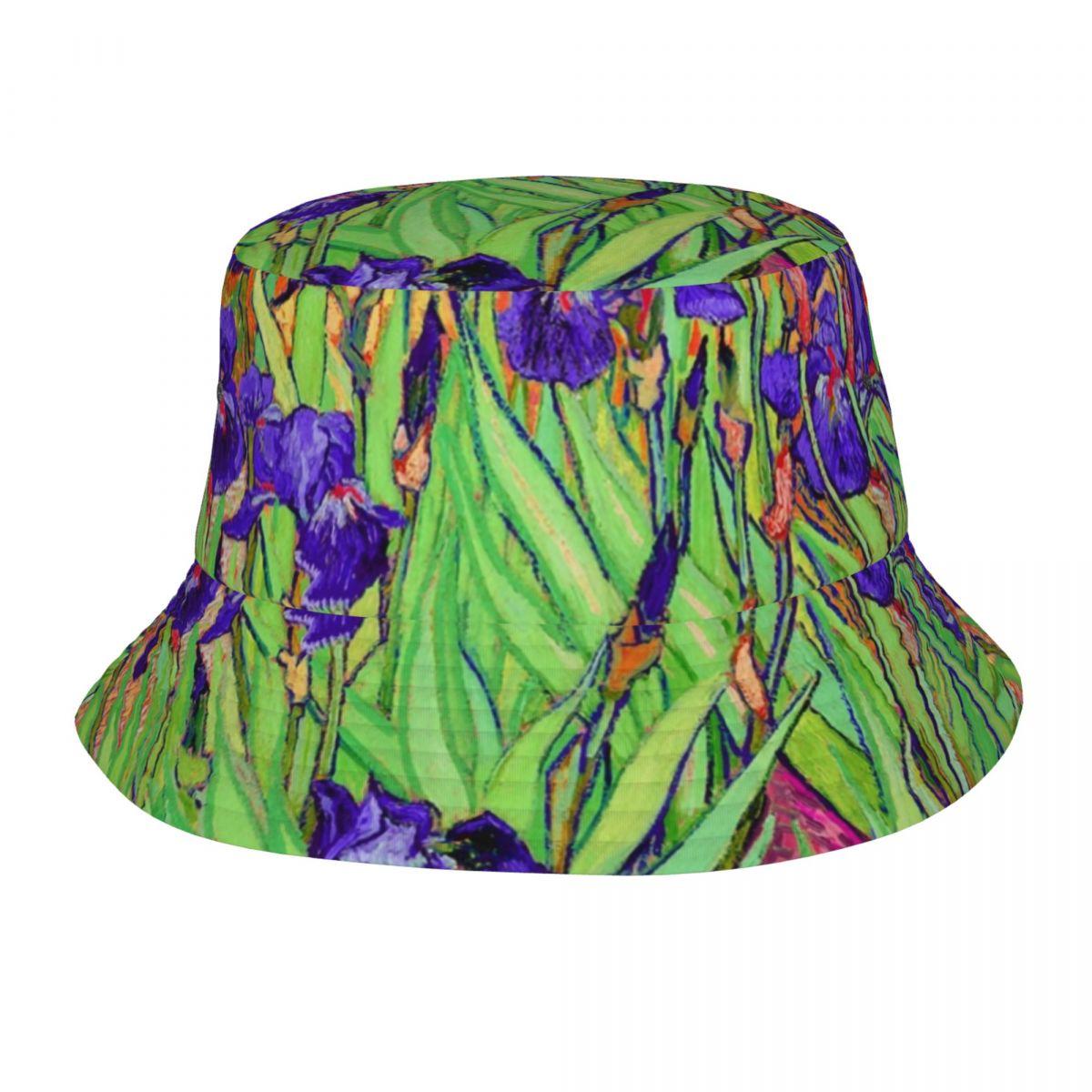 

Винсент Ван Гог Фиолетовые Ирисы Унисекс Панама Персонализированные Летние Путешествия Пляжная Художественная Роспись Цветы Шляпы