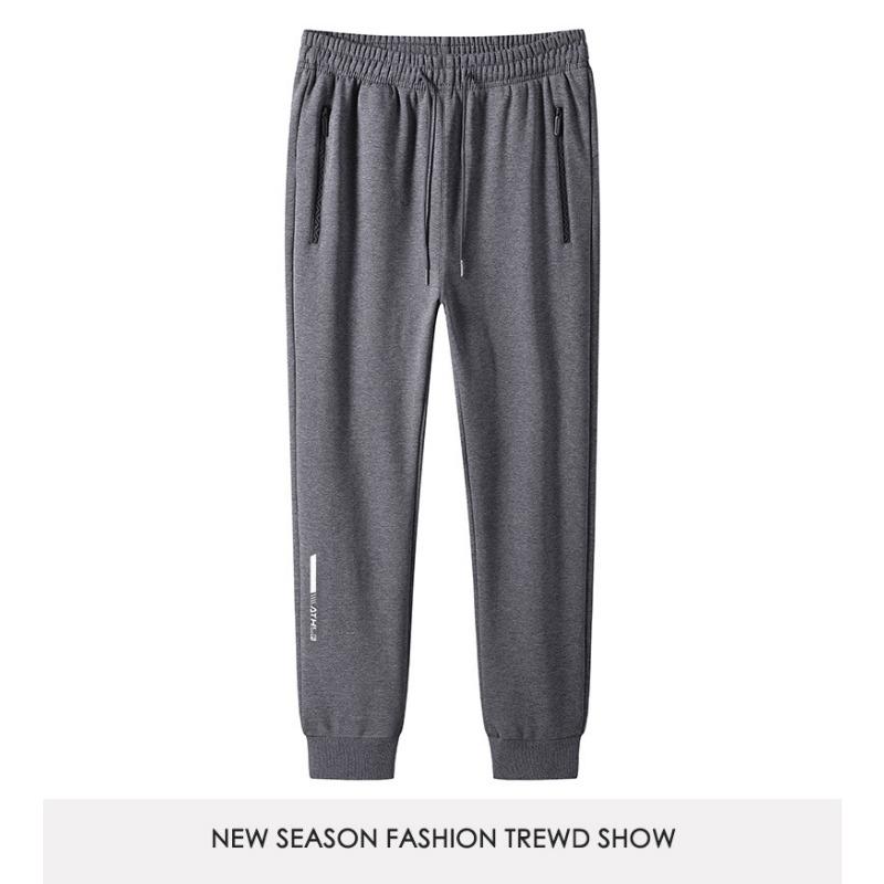 Spodnie dresowe z elastycznym pasem, casualowe, modne, ze sznurkiem, męskie, uniwersalne, welurowe, sportowe, spodnie męskie