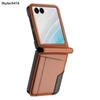 For Samsung Galaxy Z Flip 3 4 5 6 7 Leather Case Flip High Quality Card Slot Bracket Wallet Cover Casing