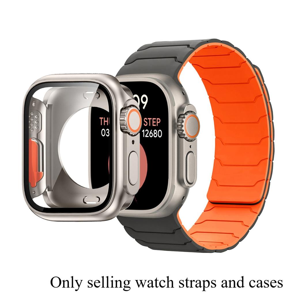 Case+Band For Apple Watch 41 40 44 45 42 46mm Magnetic Strap Screen Protector For Iwatch Series 11 10 987 SE 654 Change To Ultra
