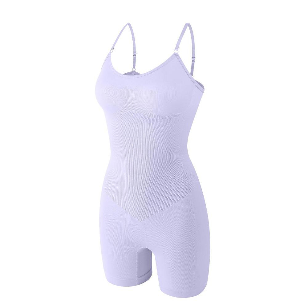 Plus-size Postpartum Shapewear Hip-lift Midriff Corset Seamless Crew Neck Strap Bodysuit