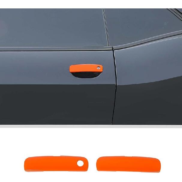Voodonala for Challenger Door Handle Cover Trim Embellishment Fit for 2012-2025 Dodge Challenger Exterior Accessories 2pcs Black