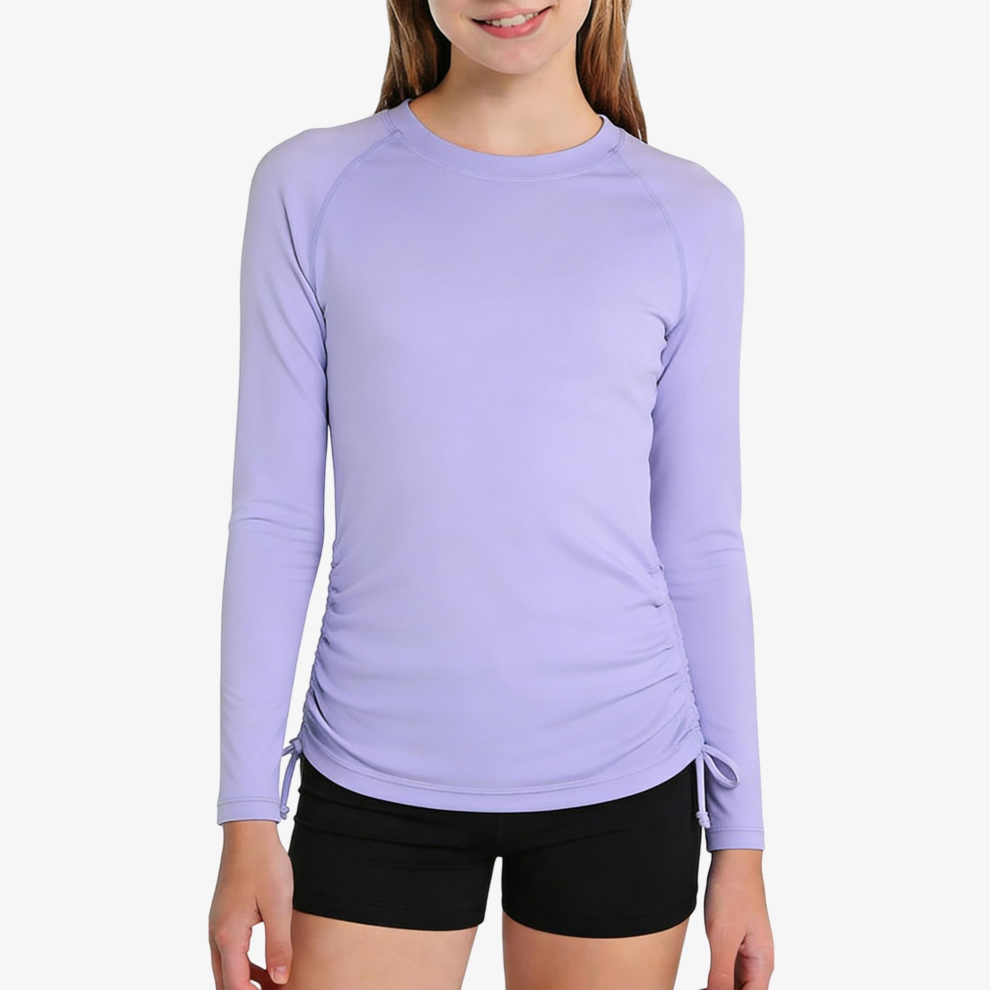 

Charmleaks Rash Guard for Girls Long Sleeve Swim Shirt UPF 50+ Sun Protection Teen Girls Swimsuit Athletic Shirts 7-16Y 15-16 Years фіолетовий