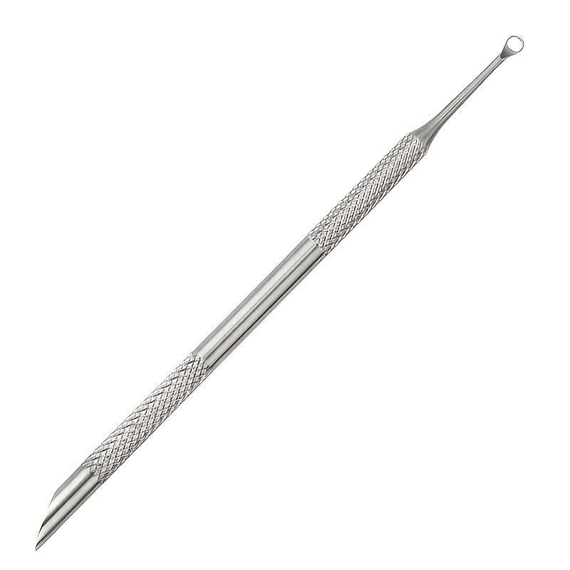 Double-Headed Stainless Steel Cuticle Remover Nail Pusher Exfoliation Prep Tool Clean Dead Skin Circle Bevel Shovel Manicure Pen