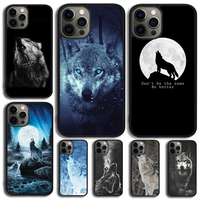 Animal The Wolf Howl Phone Case Cover For iPhone 17 Air 16 15 14 SE 2020 11 12 13 Pro MAX Plus