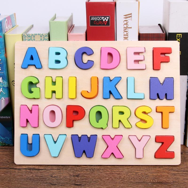 

Wooden Hand-Grip Board for Children s Shape and Letter Recognition - Early Education Toy