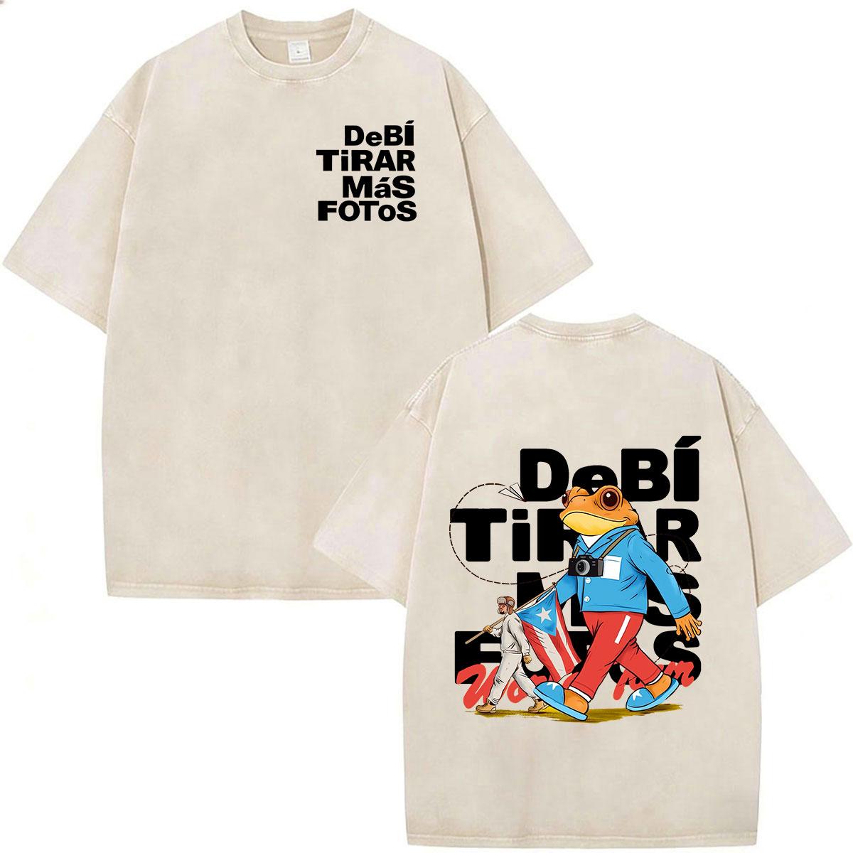

Rapper Bad Bunny Vintage Washed T Shirts Debi Tirar Mas Fotos DTMF T-shirts Men s Women Clothing Fashion Hip Hop O-Neck T-shirt 5XL різнокольоровий