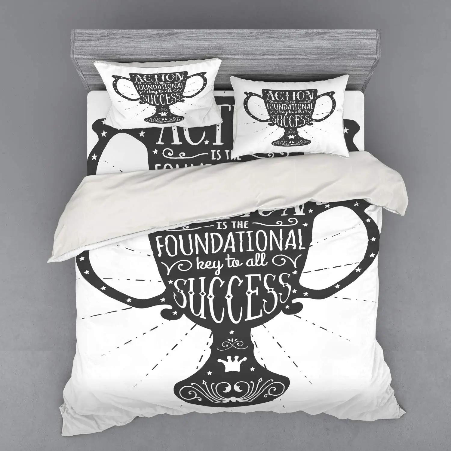 

Пододеяльник на тему успеха, подходящий для всех, мотивационные пододеяльники, легкий пуховый, 2 наволочки, 1 пододеяльник, без одеяла EU Single(135x200cm)