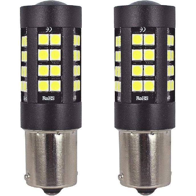 LED LIGHTING 1156 P21W Strobe Reverse Light LED Bulbs, 6000K Xenon White Super B