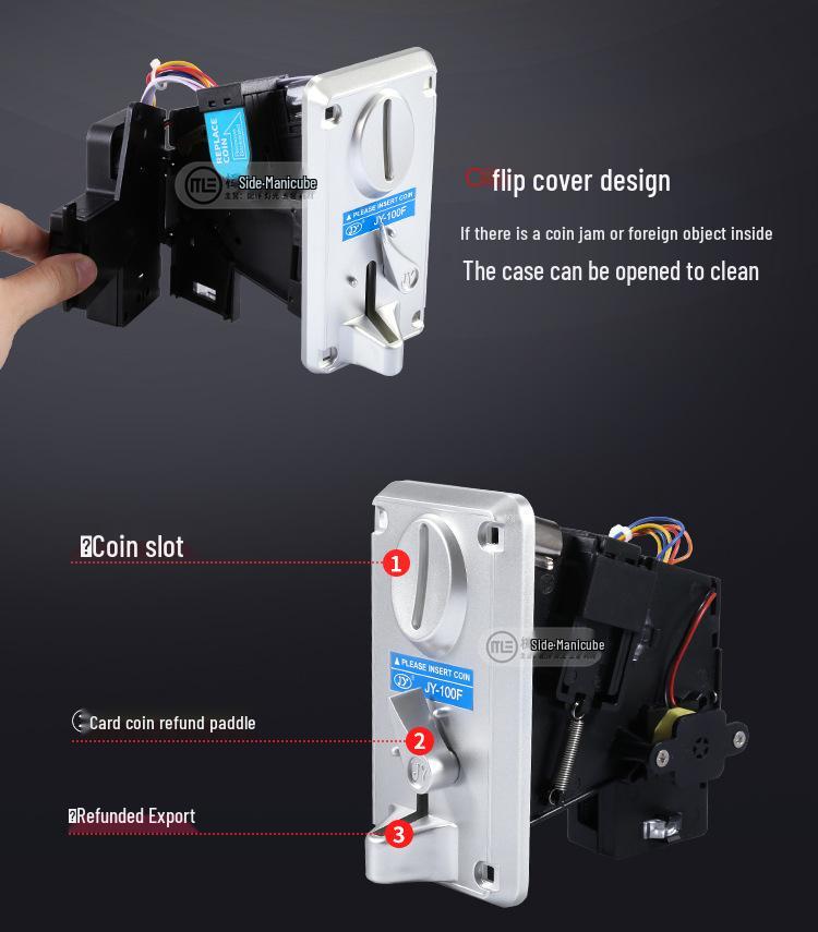 Taiwan JY-100F Coin Acceptor for Claw, Pinball & Token Machines