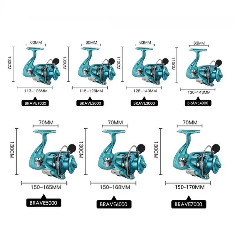 New 15kg Max Drag EVA Comfort Grip Fishing Reel 1000-7000 Series Alloy Spool Large Diameter Fishing Accessories Left/Right Hand Lightweight