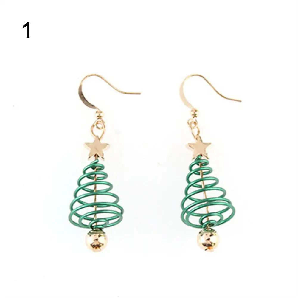 New Christmas Gift Jewelry Drop Earrings Christmas Tree Earrings Snowman Santa Claus
