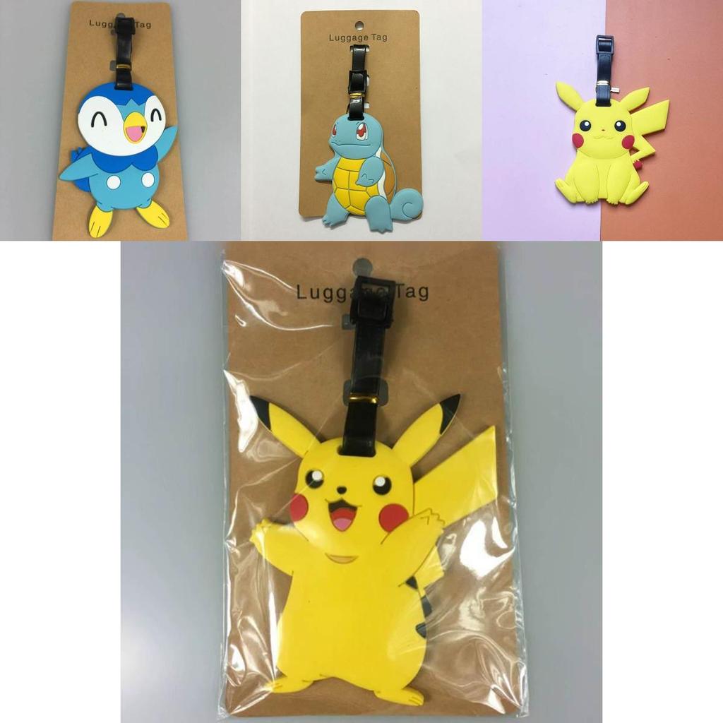 Pokemon Pikachu Charmander Squirtle Travel Luggage Tag Gengar Charmander Squirtle Silicone Travel Id Tag For Cruises