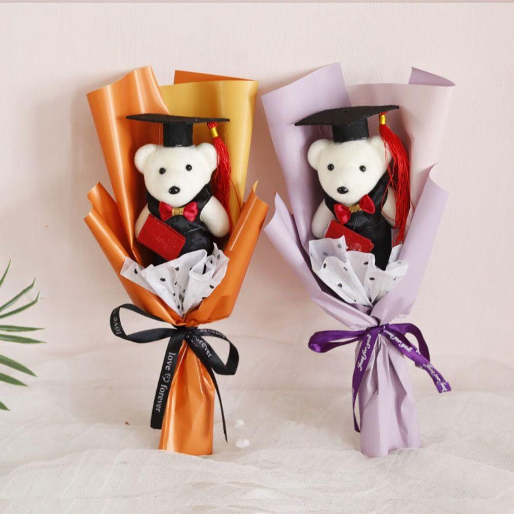 Stuffed Little Bear Doll Bouquet Cartoon Simulated Bear Doll Bouquet  Girl Birthday Gift