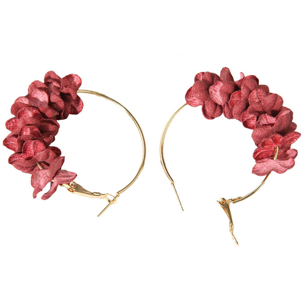 

Модные серьги-кольца с цветком для женщин, вечерние, клубные, банкетные, ювелирные изделия в подарок