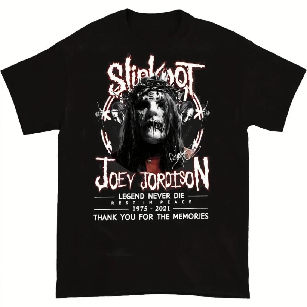 

Bad ReligionSlipknot Joey Jordison 1975-2021 Tribute Pattern Short Sleeve T-Shirt Street Cotton Street Hip Hop Top Women S
