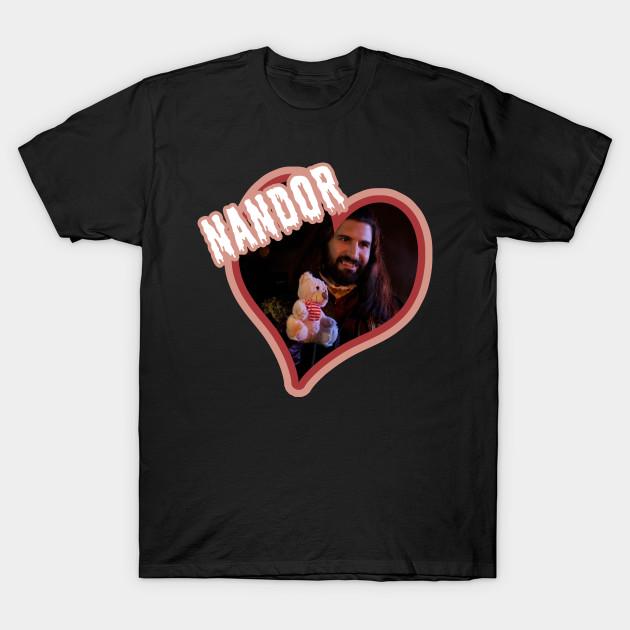 

Men Black Print T-shirt I Heart Nandor, Relentlessly No-Cut Transfer Paper Print Cotton Tshirt 2XL чорний