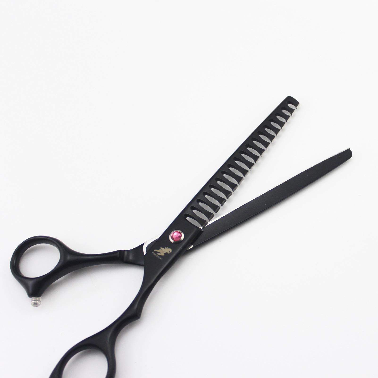 7-Inch Fishbone Tooth Shears: Quick Walker Thinning Pet Grooming Scissors, Colored Baked Paint, Available in 5 Colors.
