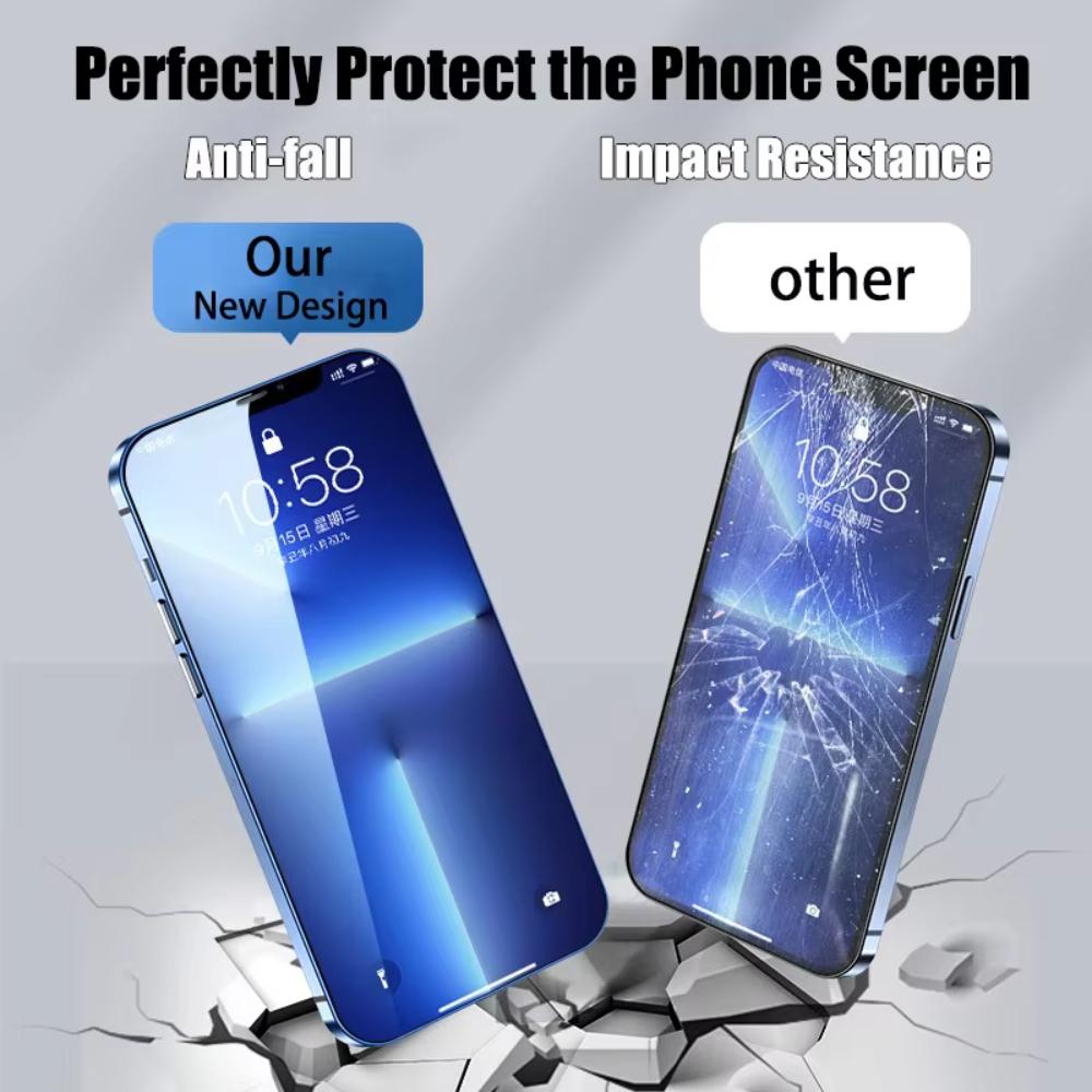 Nnbili 4 Peças Protetor De Tela 9d Para Iphone 16 17 15 14 13 12 11 Pro Max Vidro Protetor Para Iphone 16e Cobertura Completa Vidro Temperado