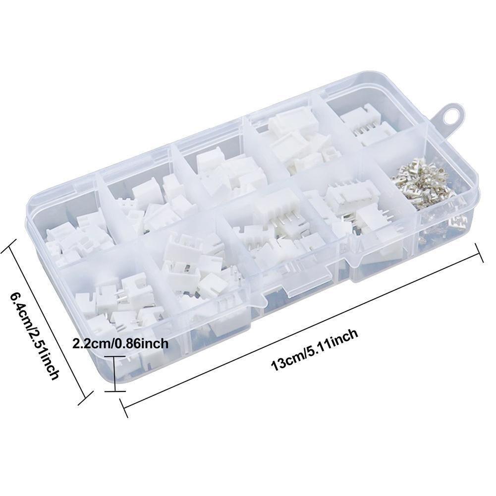 230PCS For JST XH2.54mm 2 3 4 5 Pin Board Connectors Plug Mini  Male Female Kit