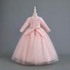 New Girls' Princess Tulle Dress - Puffy, Long, Autumn/Winter Style, Perfect for Evening, Flower Girl, Wedding, or Performance.
