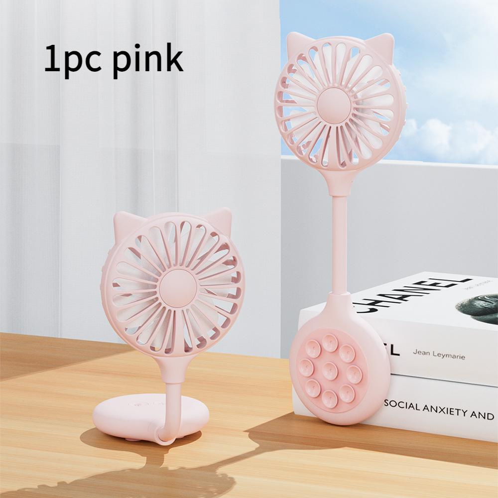 

Summer Cool Lazy Outdoor Household Suction Cup Little FanUSBDesktop Mini Portable Folding Fan