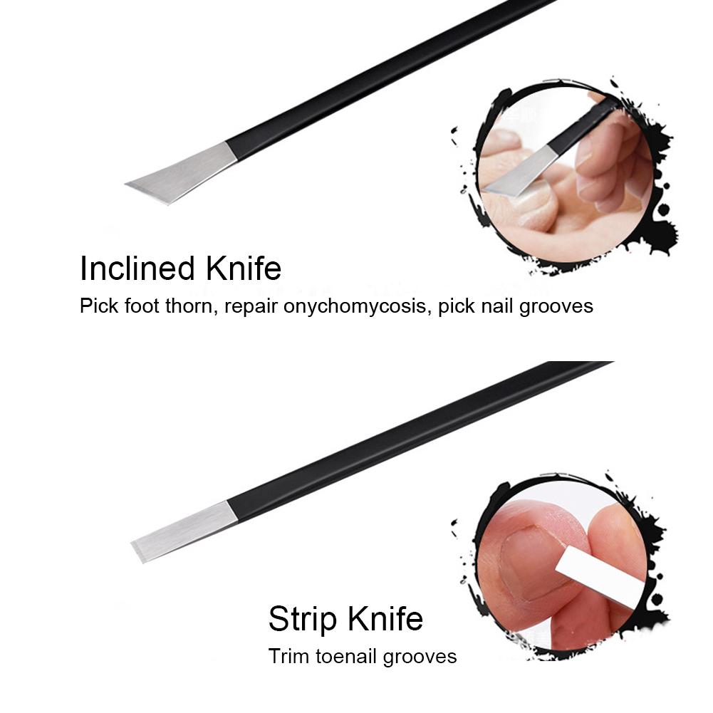 11pcs / set Pedicure Knife Kit Stainless Steel Toenail Knives Dead Skin Remover Set