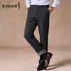 Judger Herren Business Casual Gerade Hose mit Fleecefutter