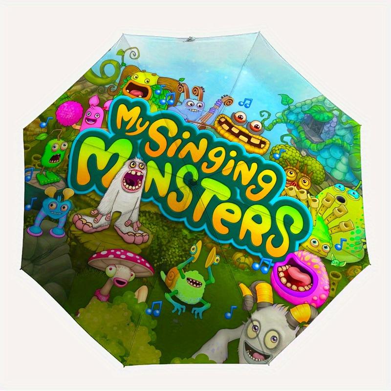 1pc Singing Monsters Themed High-quality Umbrella,Automatic Opening and Closing Umbrella,Multi-functional Umbrella G0811337