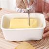 Porcelain Butter Dish with Lid And Knife Ceramic Container for Butter Cheese