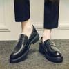 Summer British style high-end business dress casual leather shoes inner height increase CM lazy driving Doudou shoes