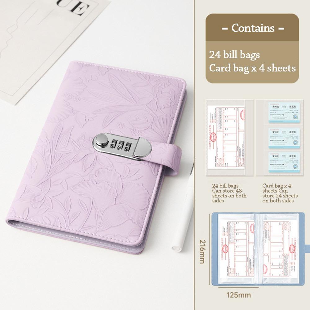 Waterproof Bank Deposit Folder Transparent Inner Page Money Collection Book