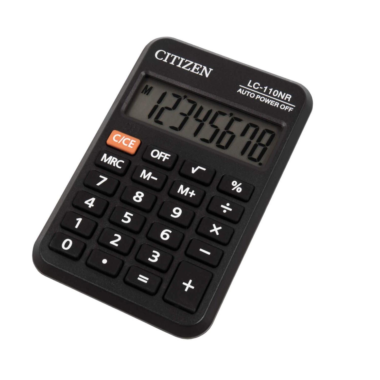 

Citizen LC-110NR Карманный калькулятор , Черный