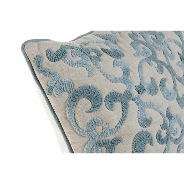 Housse de coussin - Noname - 50 x 50 cm - Bleu - Design traditionnel - Finition brodée