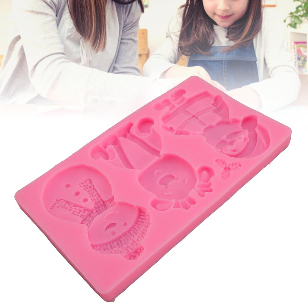 Crăciun Silicon Modelare Ren Om de Zăpadă Formă Moș Crăciun Antiaderent Reutilizabil Crăciun Modelare pentru Copt pentru Bomboane