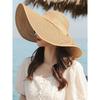 Summer Wide-Brim Sunshade Travel Beach Hat for Women, Bowknot Straw Hat, Sun Protection, Foldable Summer Sun Hat for the Beach