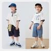 Minibala Boys' Cooling Soft Denim Knee-Length Shorts