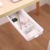 1pc Under Desk Storage Drawer Attachment Plastic Desk Accessories Under Desk Hidden Self Adhesive Drawer for office Home