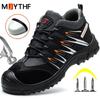 Men Indestructible Shoes Anti-smash Anti-puncture Safety Shoes Composite Toe Work Sneakers Protective Shoes 6KV Insulation Shoes